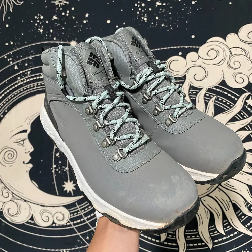 Columbia Newton Wander 2125521052 Hiking Boot Women's 9 Gray Leather Lace-Up